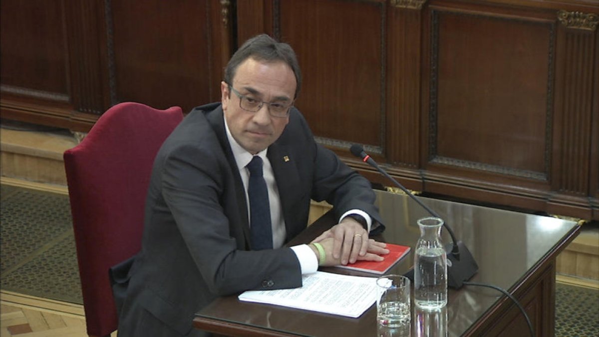 Rull, ahir, durant l’interrogatori al Tribunal Suprem.