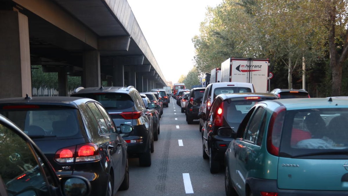 Imatge d’arxiu d’una retenció a Barcelona.
