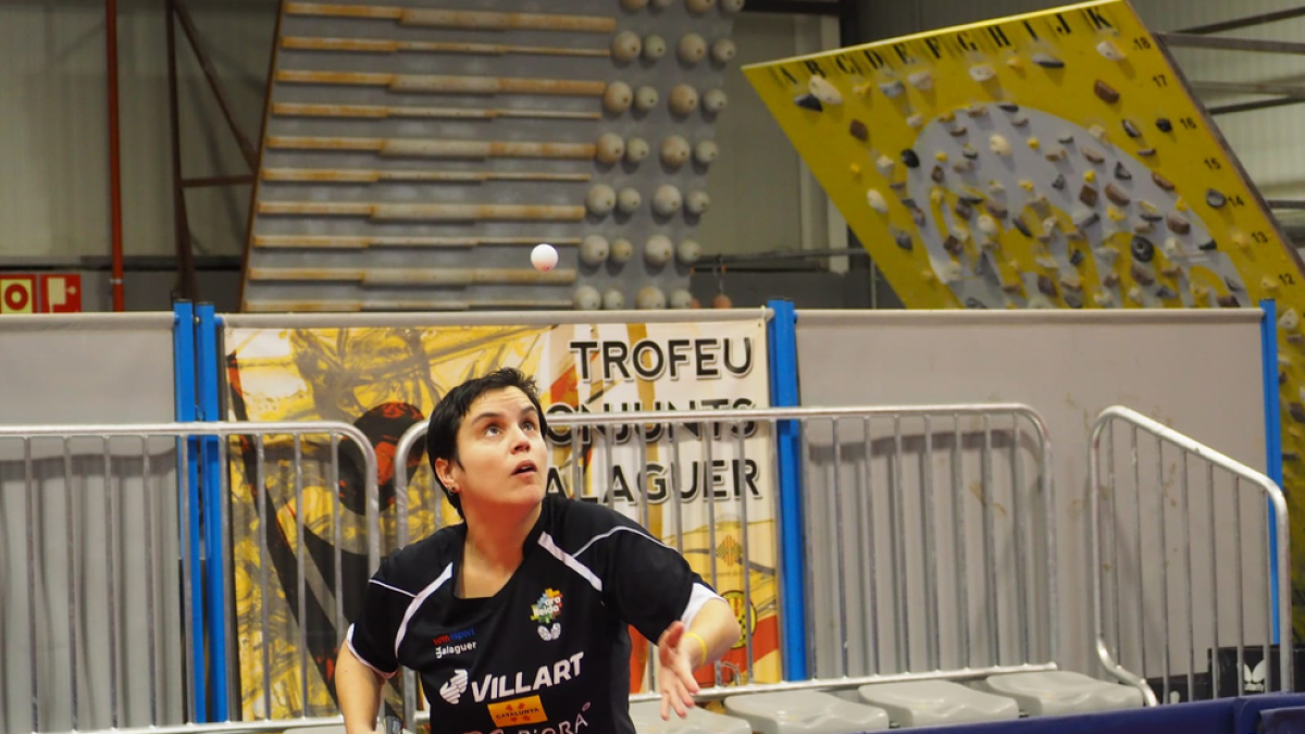 Anna Biscarri en un moment del partit.