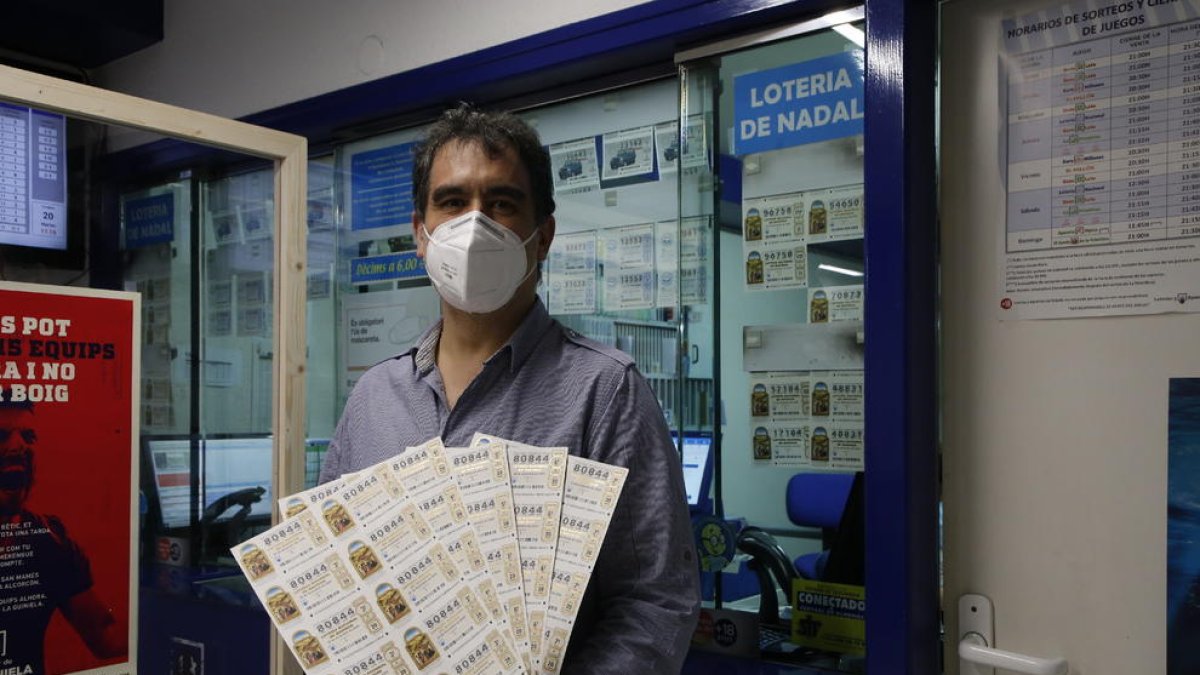 David Masip, de la administración de lotería 1 de Lleida.