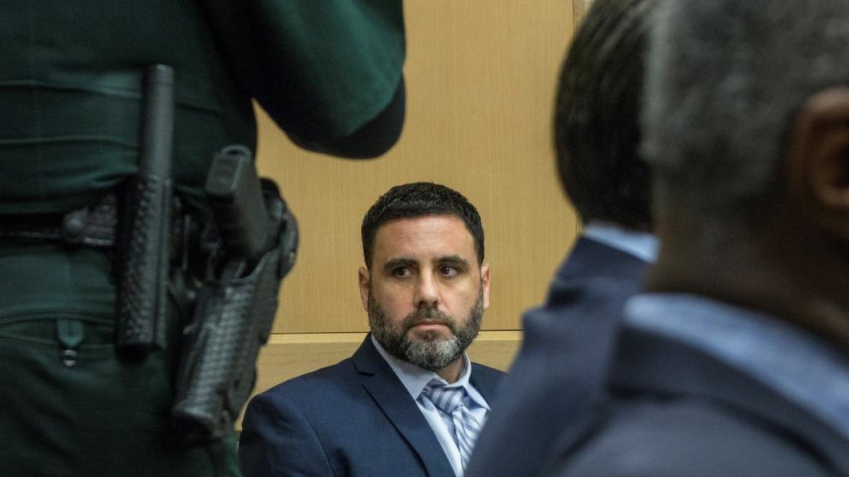Pablo Ibar, ayer, durante la lectura del veredicto del jurado.