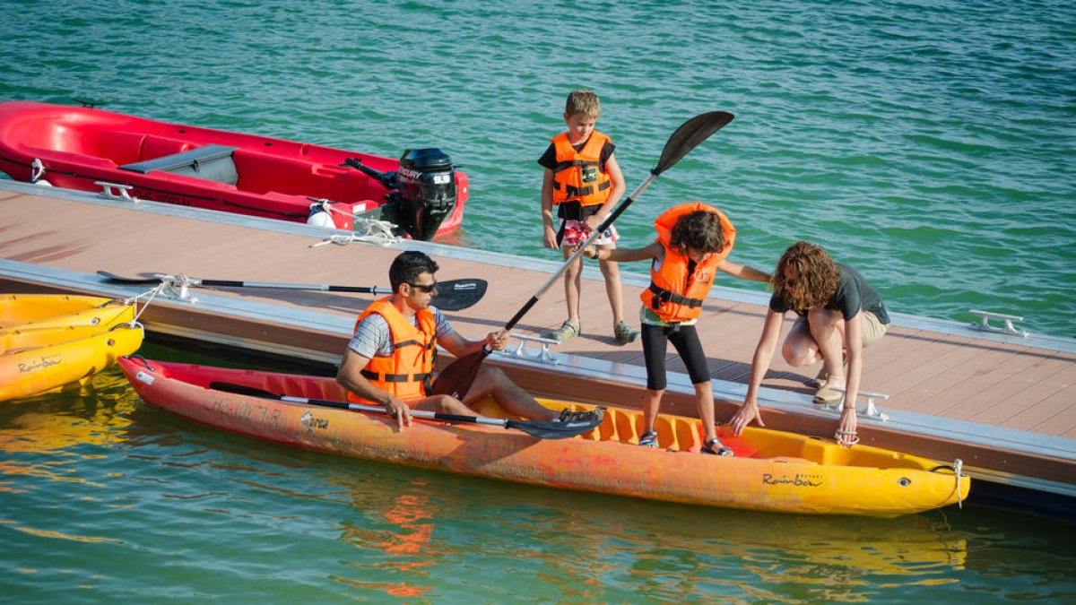 L’embarcador de Pomanyons, a l’embassament de Rialb.
