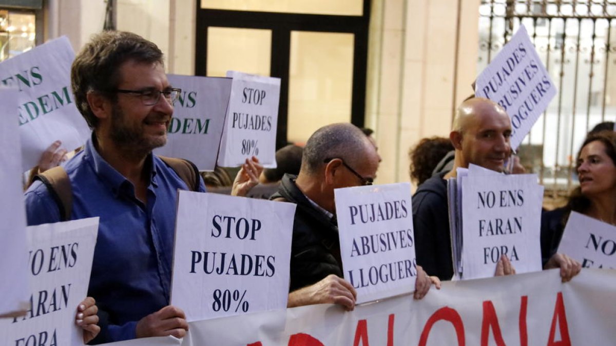Archivo de una manifestación contra la subida de los alquileres.