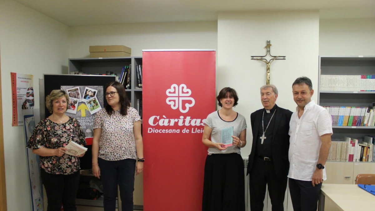 Moment de la presentació de la memòria de Càritas, ahir.