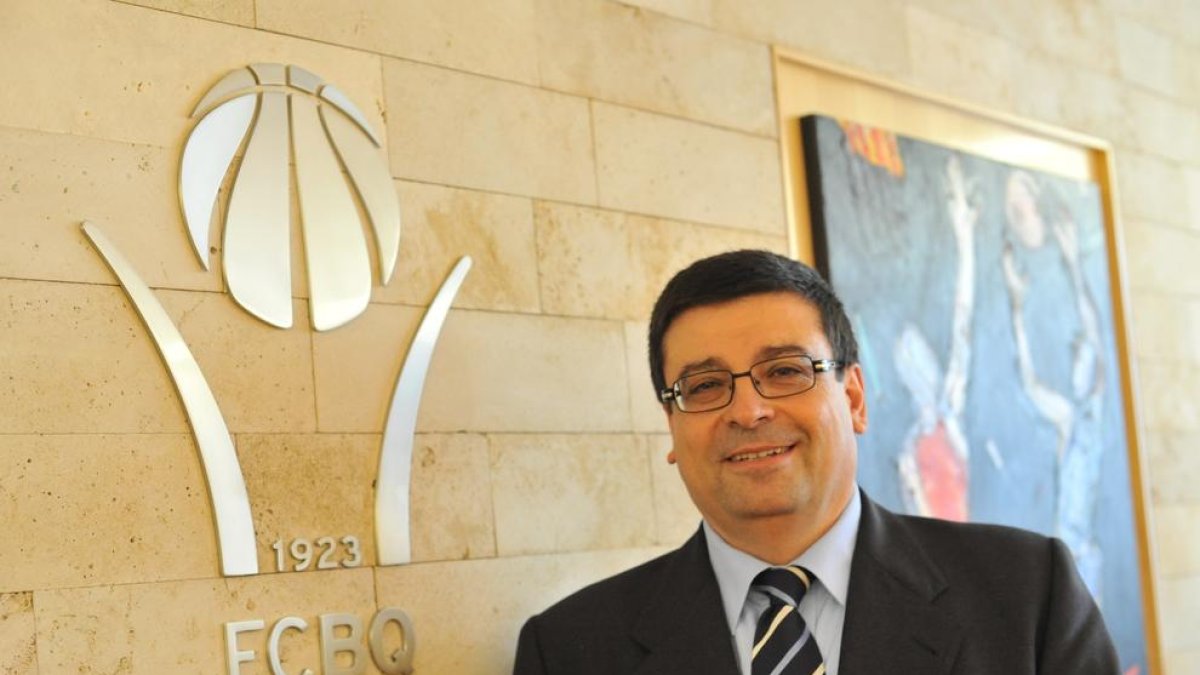 El leridano Ferran Aril, en la sede de la Federación Catalana.