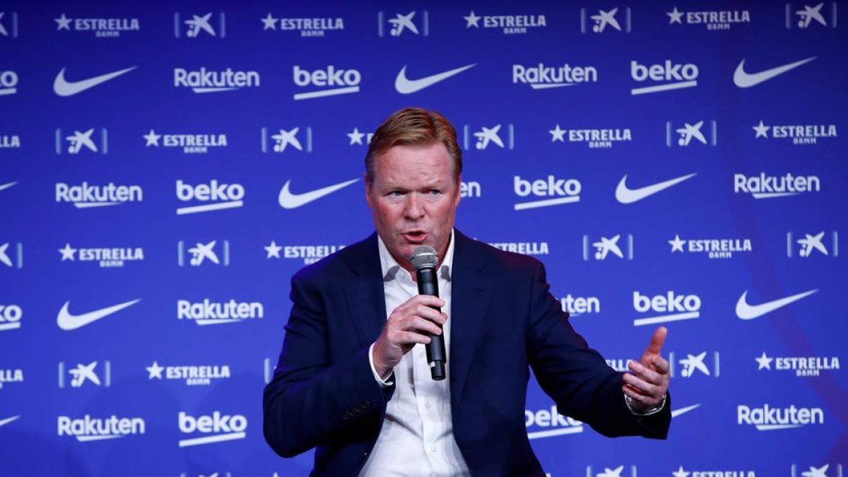 Ronald Koeman, la pasada semana cuando fue presentado como nuevo entrenador del FC Barcelona.