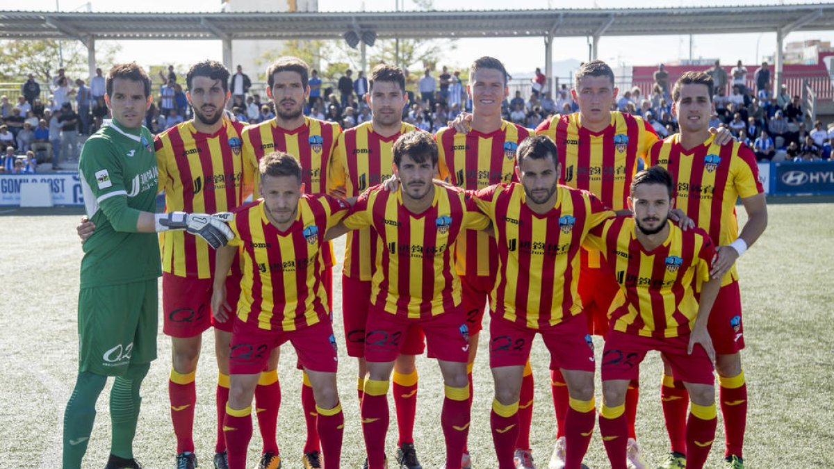 Once inicial del Lleida en su último partido de la temporada, el pasado fin de semana en Son Malferit.