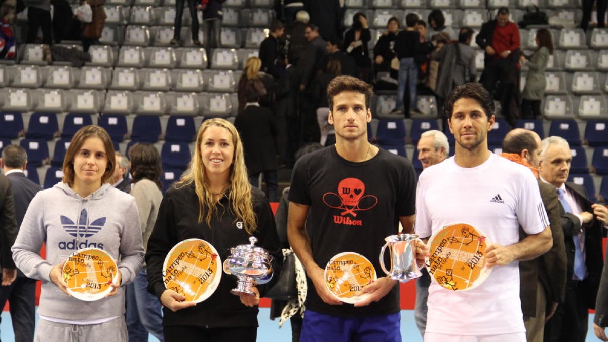 Feliciano López, segon per la dreta, va ser finalista del Master espanyol disputat a Lleida el 2013.