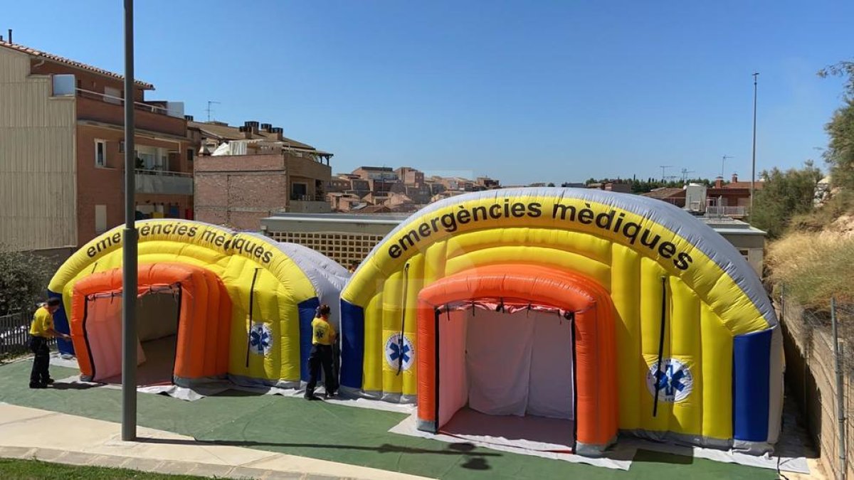 El SEM instala dos carpas en Alcarràs para hacer tests masivos