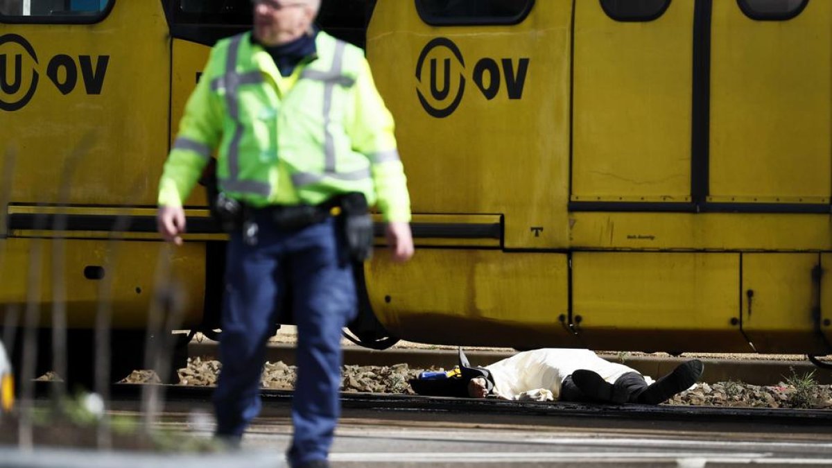 Imatge d’un dels morts en l’atemptat, ahir.