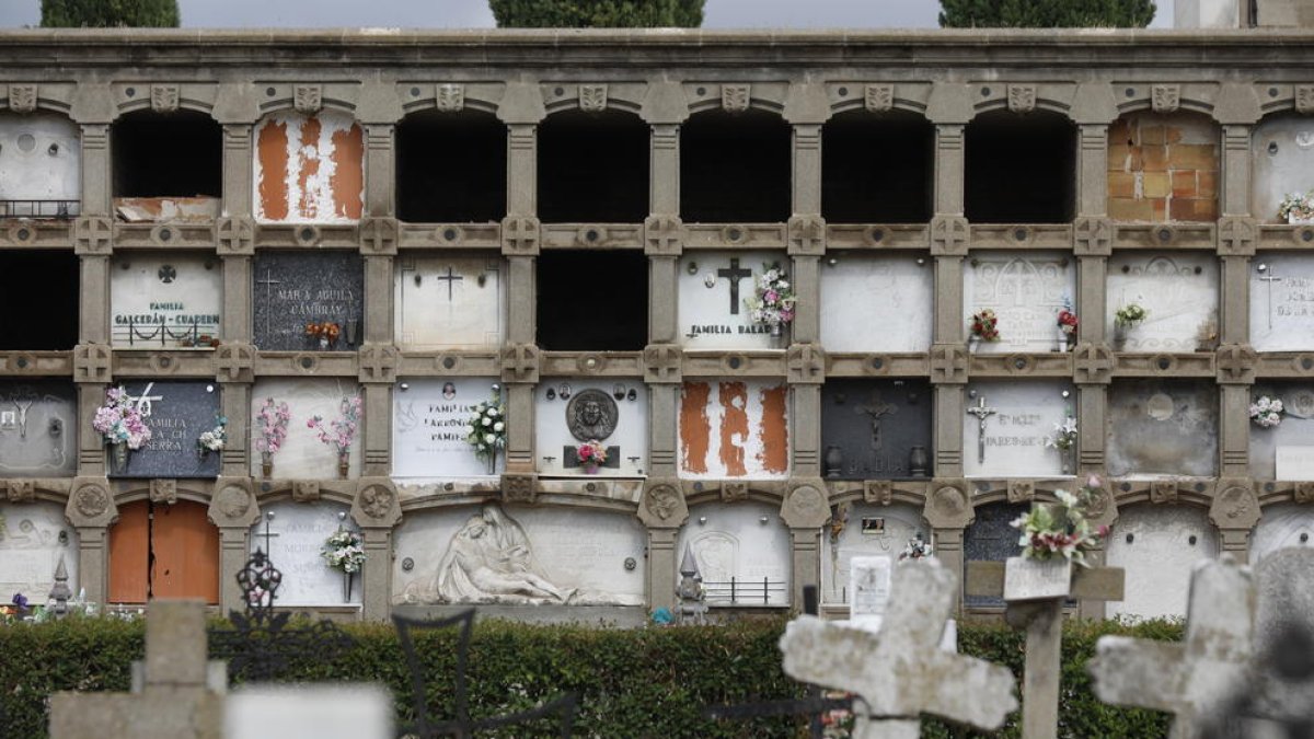 Vista d’algun dels nínxols que estan disponibles al departament de Sant Josep.