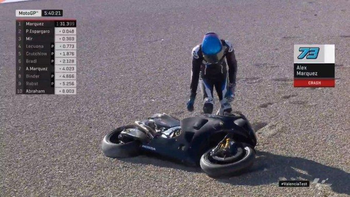 VÍDEO. Àlex Márquez estrena la MotoGP amb una caiguda