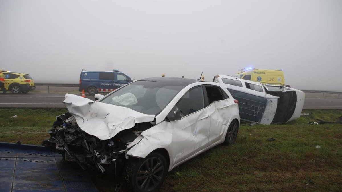 Vuit ferits en un accident múltiple a l'N-240 a Torregrossa
