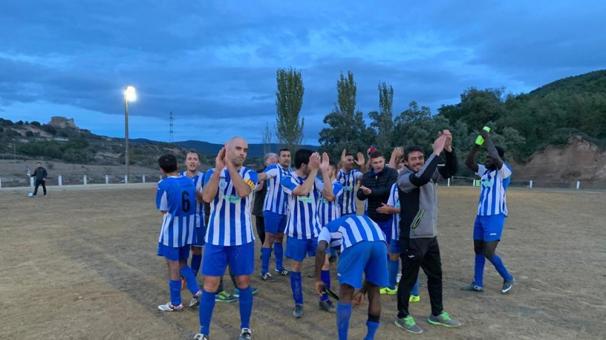 Los jugadores del Vilanova, con Sarr a la derecha, esta temporada.
