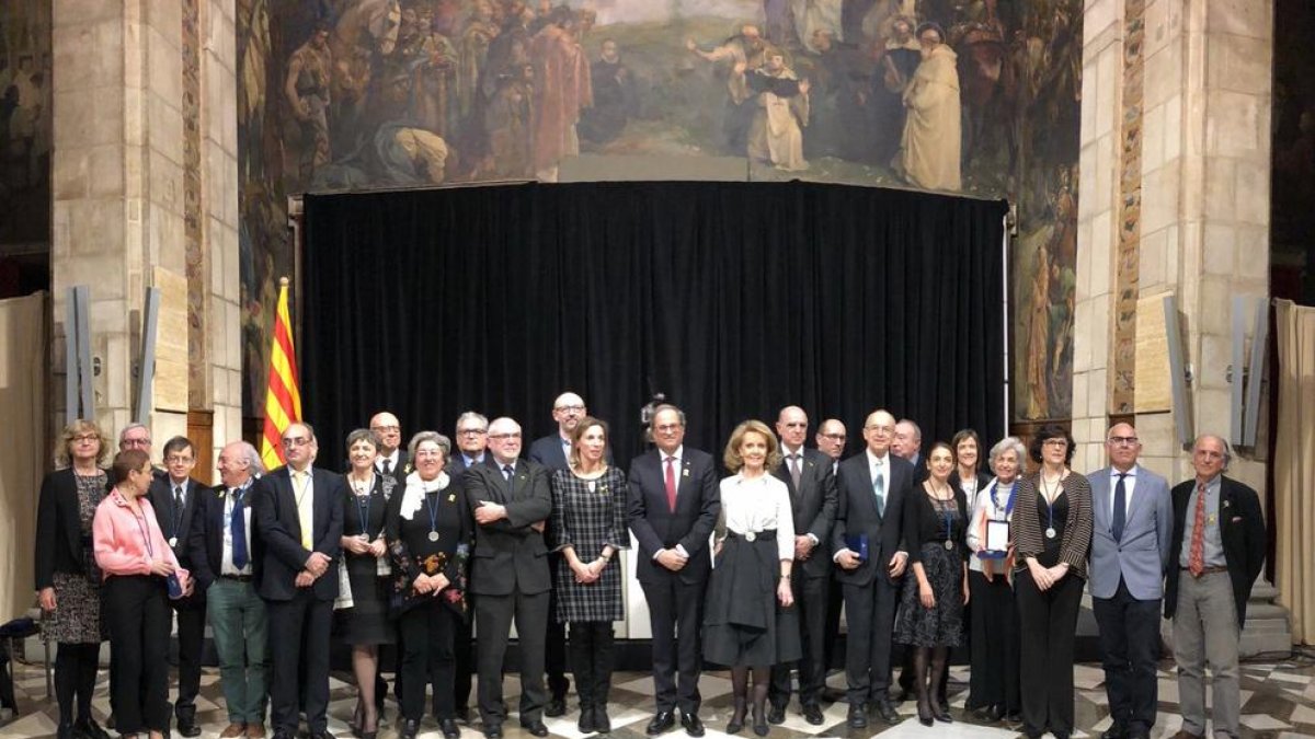 El President Quim Torra presidió ayer la entrega de las medallas en Barcelona