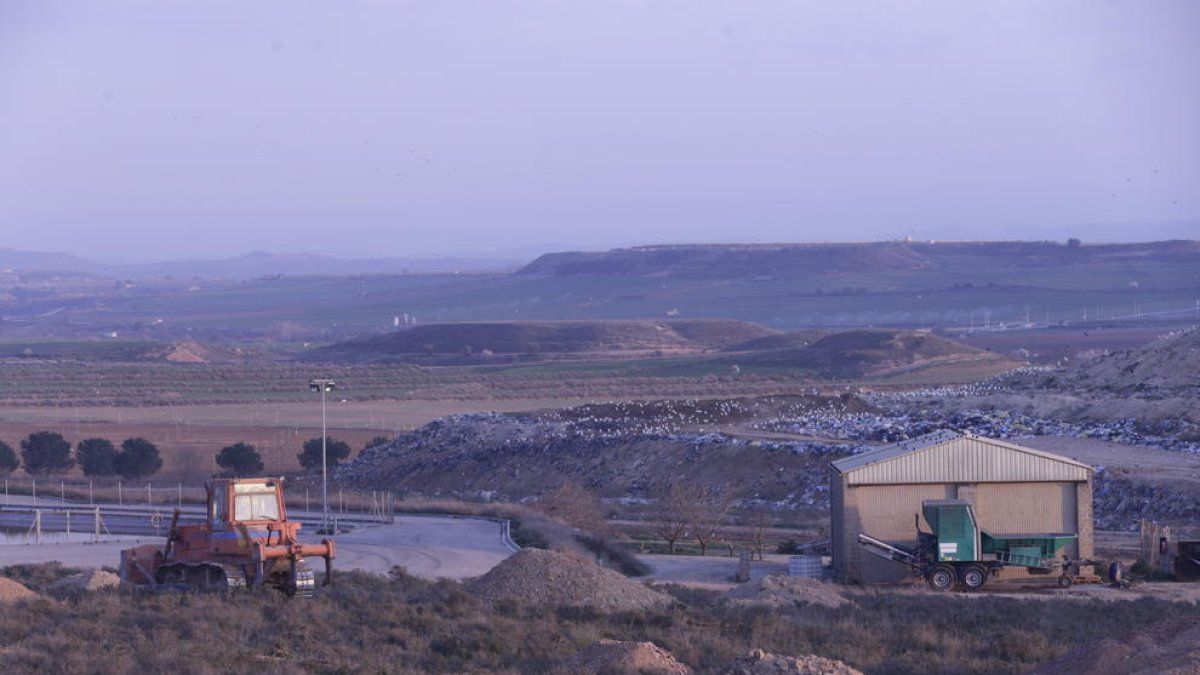 Imatge d’arxiu de les obres a l’abocador de Montoliu.