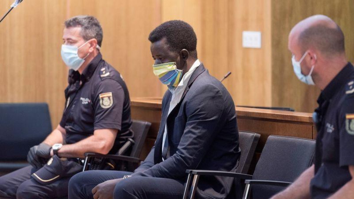 El condenado, durante el juicio en la Audiencia de Huesca.