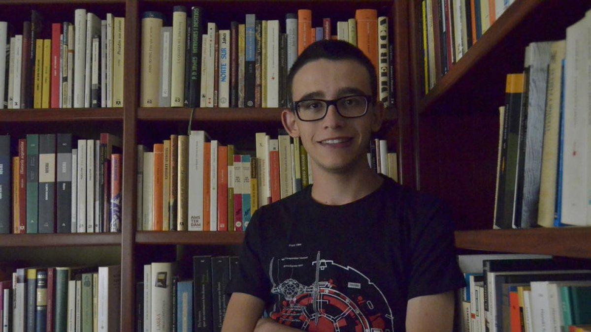 Adrià Moreno Miró, ahir el seu domicili familiar a Aitona.