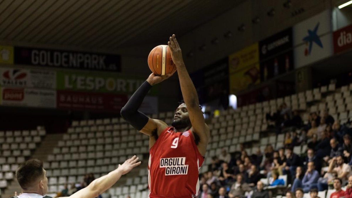 Antonio Hester durante su última etapa en el Girona Bàsquet.
