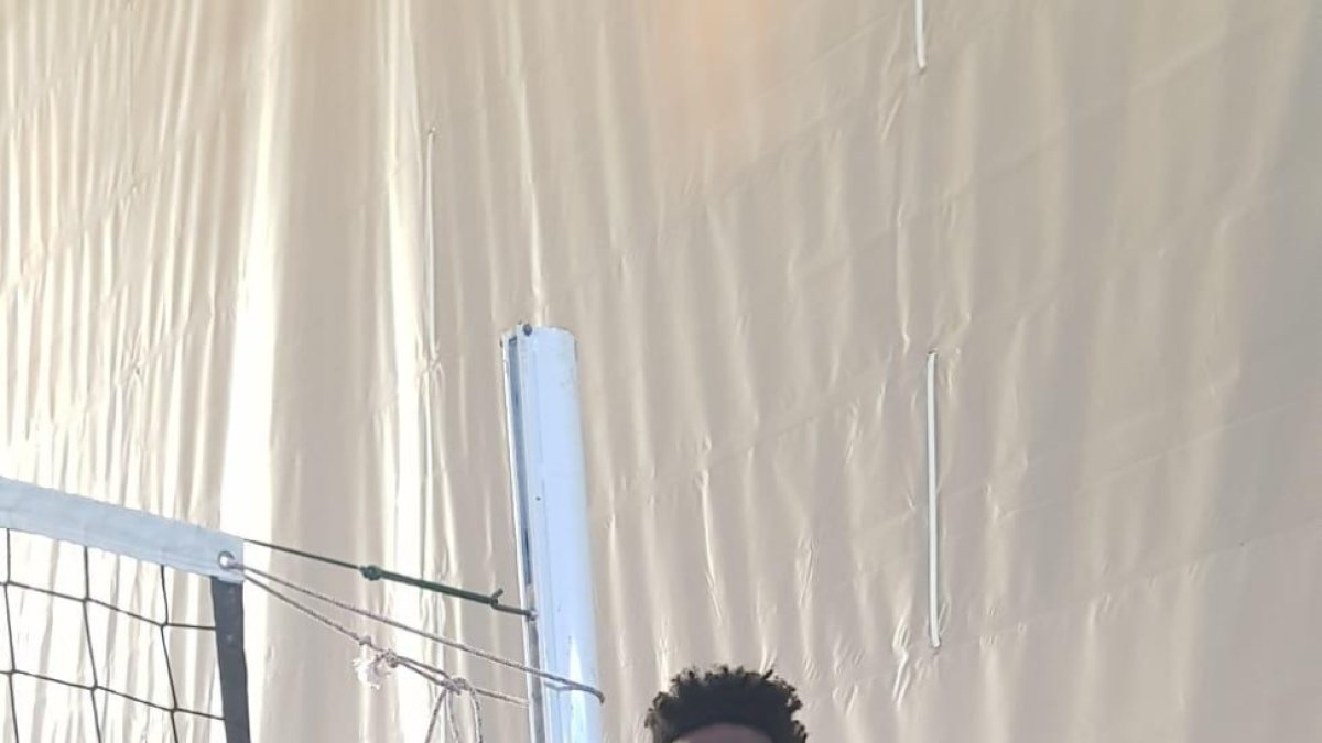 Eddy Herrera, amb la samarreta de Balàfia Vòlei.