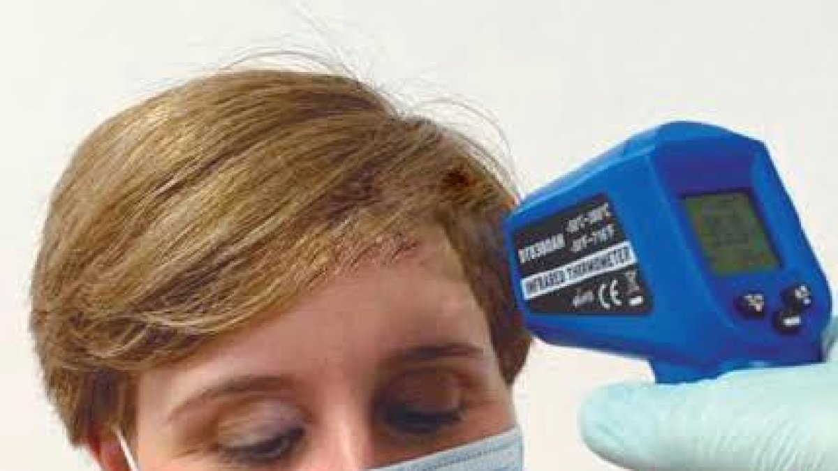 Toma de temperatura.