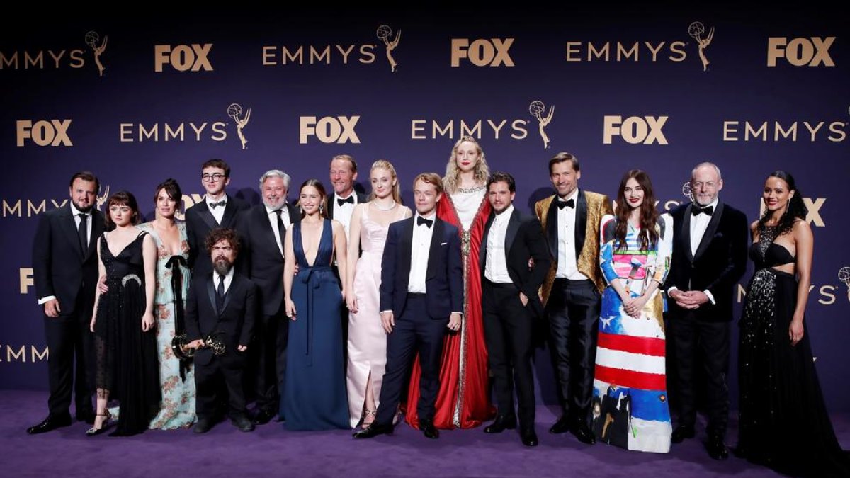 Los actores de ‘Juego de tronos’ en su última participación en los premios Emmy.