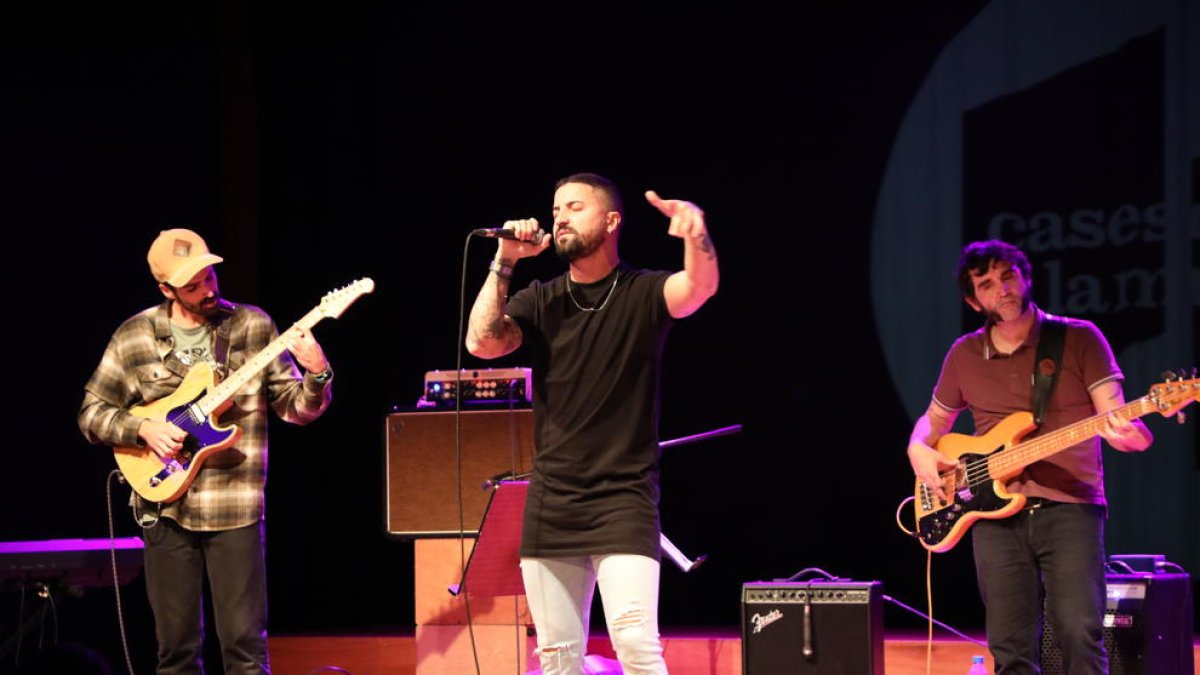 El rapero leridano Àlex Valdivia en el Espai Orfeó el viernes.