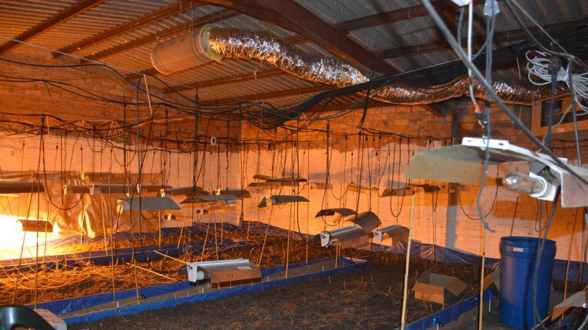 Vista de la instal·lació intervinguda a la partida de Sant Just.