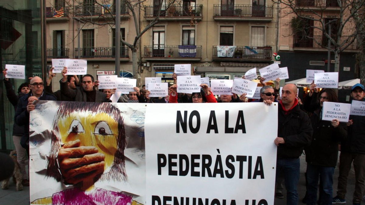 Imatge d’arxiu d’una protesta a Barcelona contra la pederàstia.