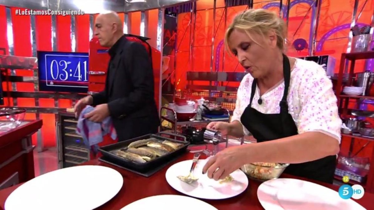 Lozano i el seu peculiar maquillatge.