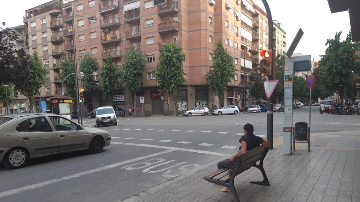 Una de las paradas de bus que tendrá marquesina.