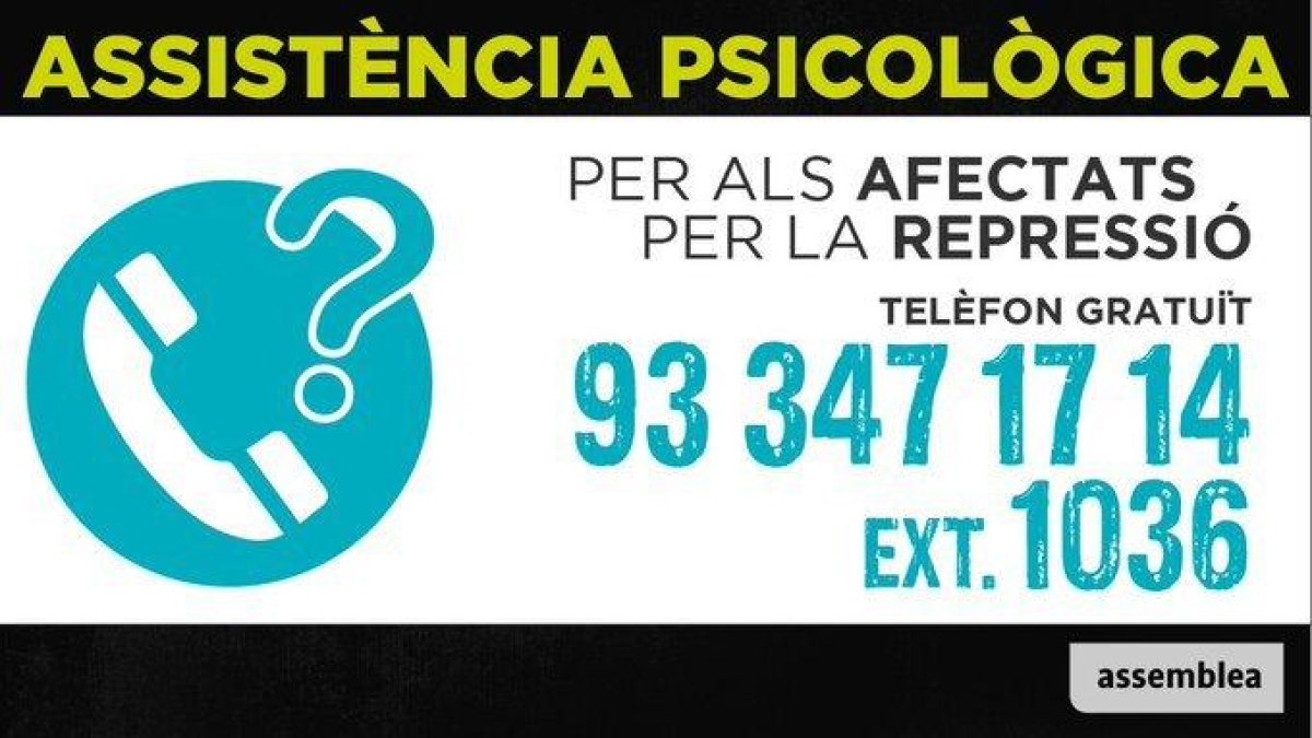 L'ANC activa un telèfon d'assistència psicològica per als 