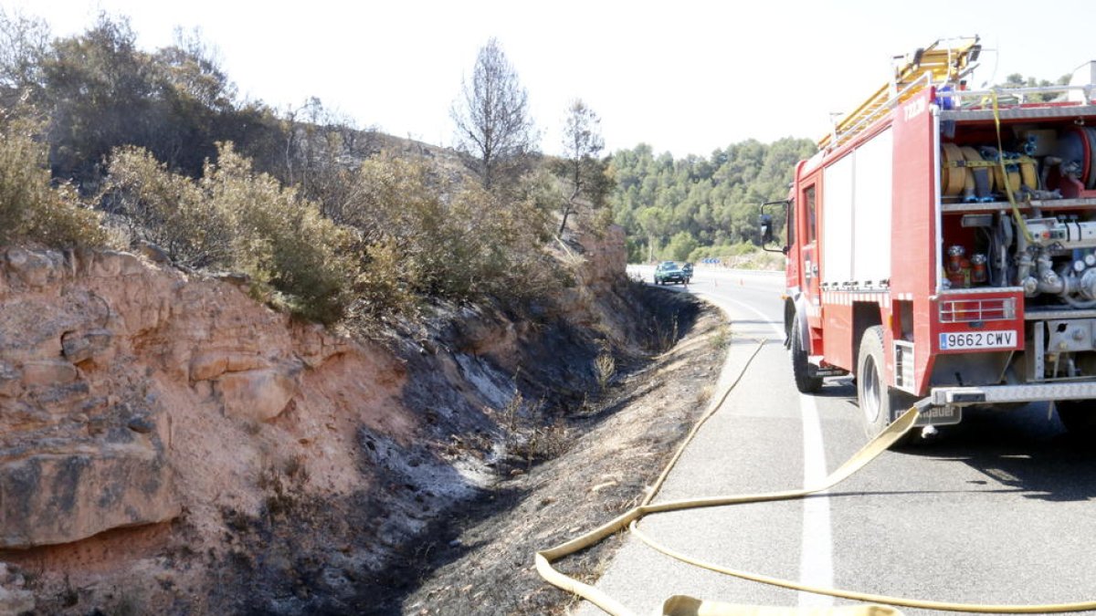 Los Agentes Rurales apuntan que el incendio de Maials se originó por una negligencia
