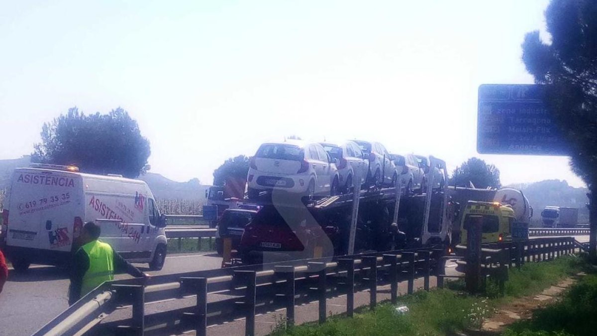 Imatge de l'accident a Alcoletge