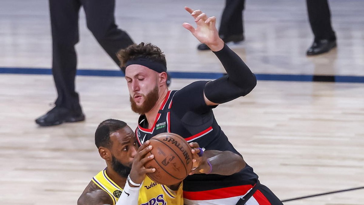 LeBron James, en una acció del partit contra el Portland.