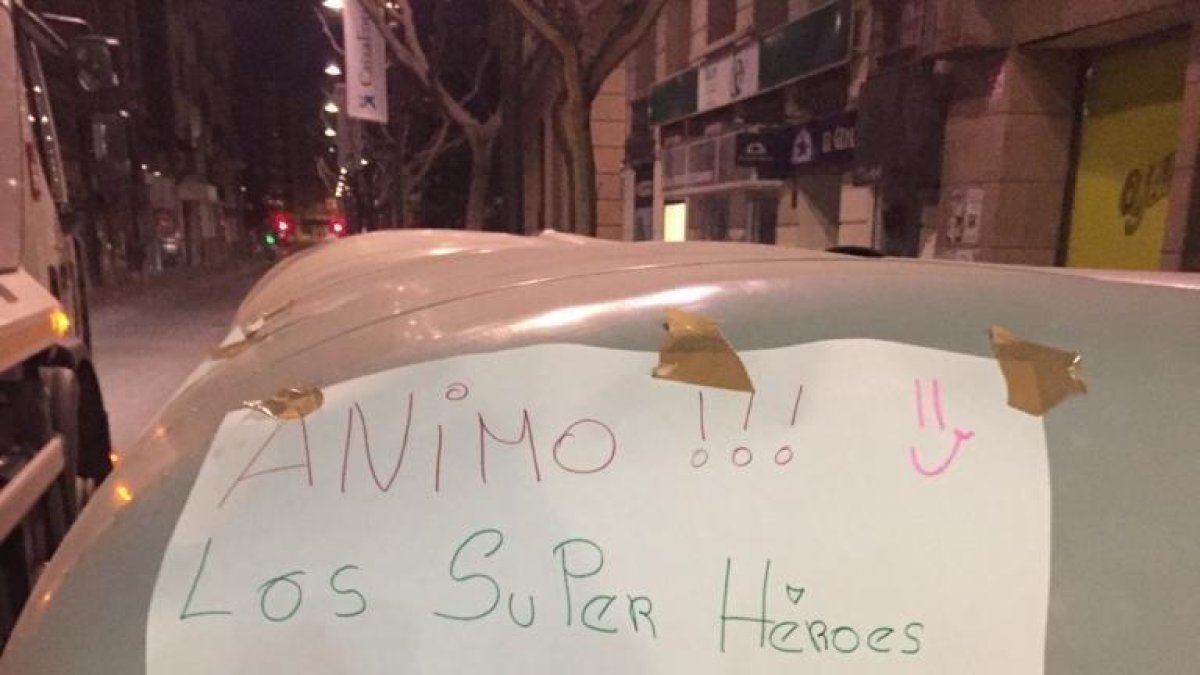 Missatge d'ànim per als operaris de la neteja