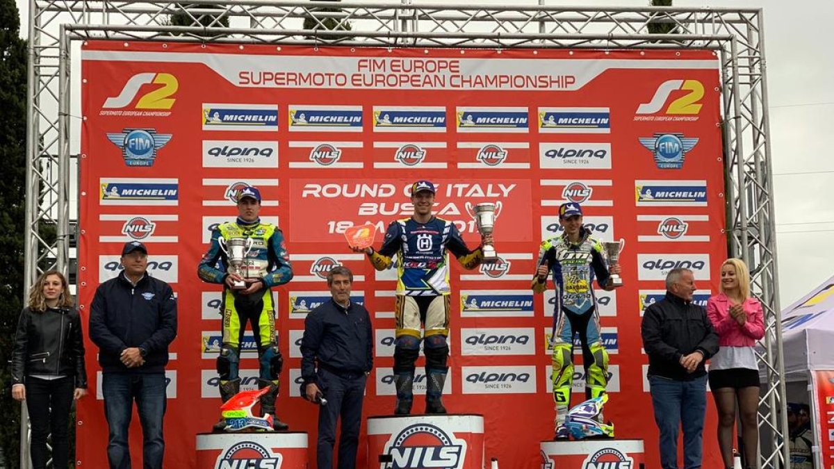 Jaume Gaya, subcampió de la cita europea d’Itàlia de Supermoto
