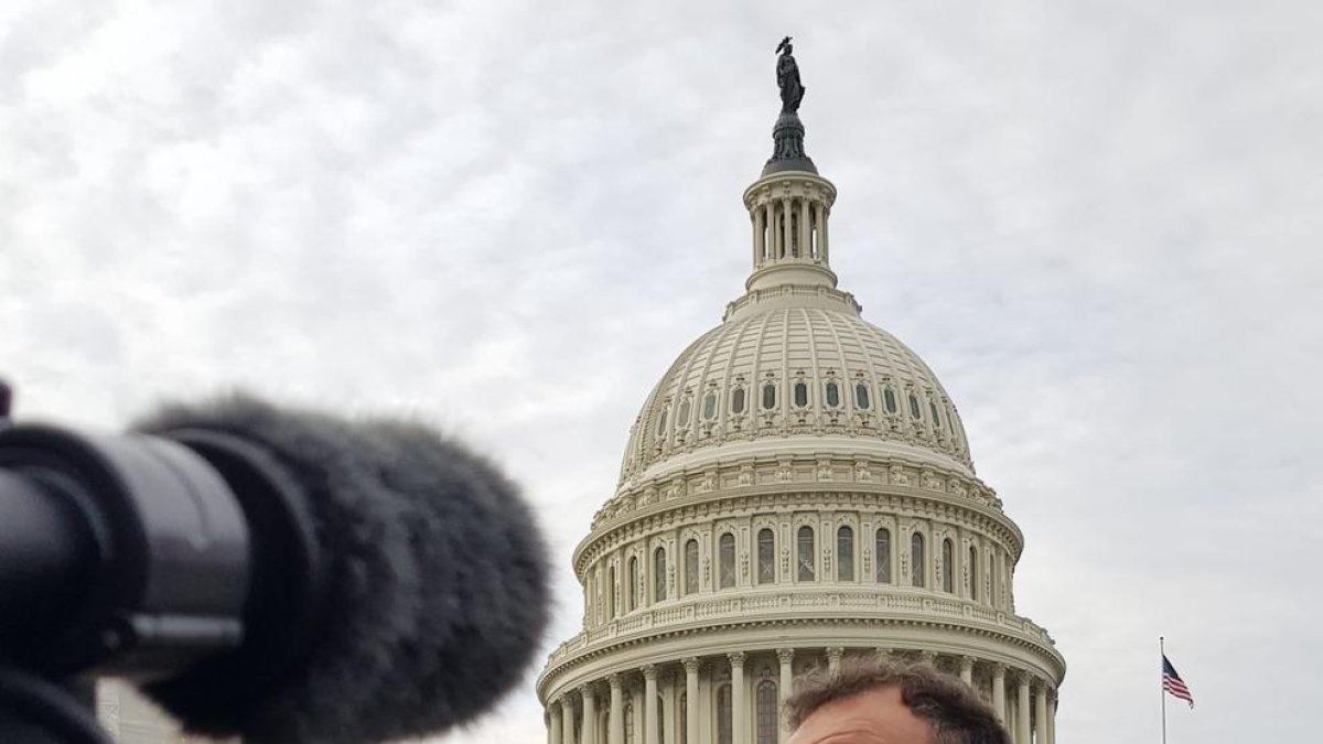 El conseller Bosch, ahir, a Washington, amb el delegat del Govern als EUA, el lleidatà Isidre Sala.