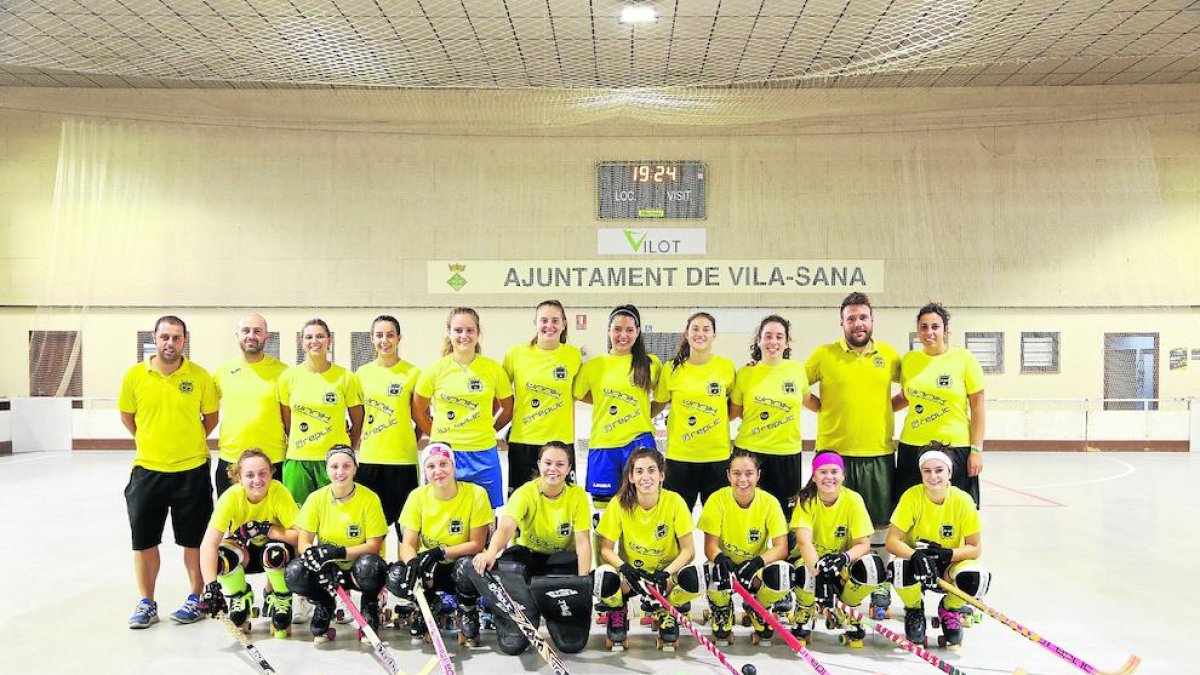 Jugadores i tècnics del Vila-sana van posar ahir en la primera jornada de la pretemporada.