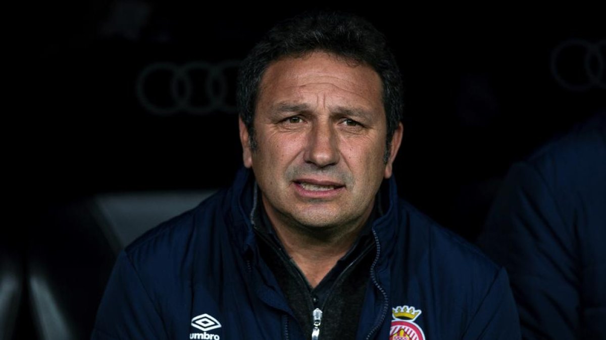 Eusebio Sacristán, en foto de archivo, cuando entrenaba al Girona.