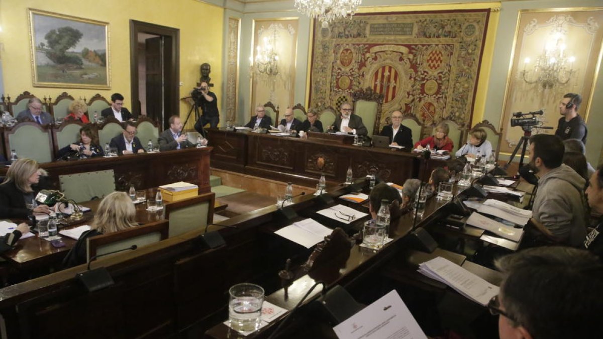 Imatge de l’últim ple de la Paeria de Lleida.
