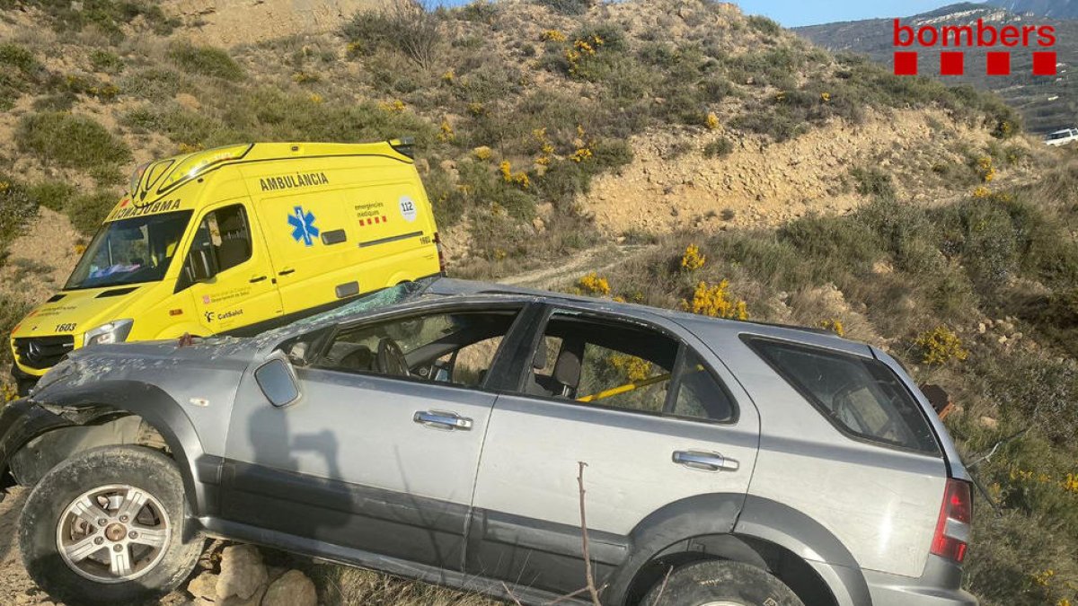 Imatge de l’accident a Castell de Mur.