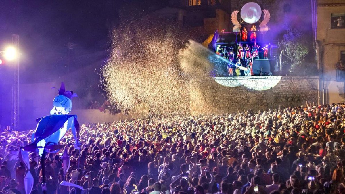 Un dels actes més multitudinaris de l’edició anterior de l’Aquelarre de Cervera, el 31 d’agost.