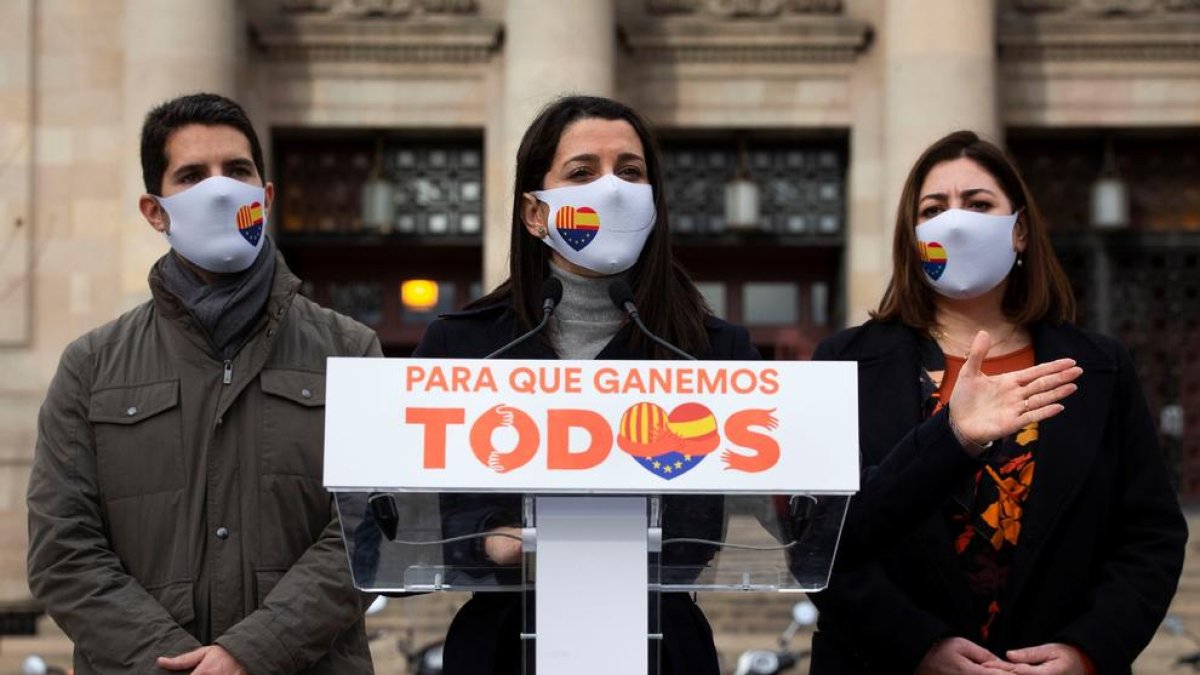 Arrimadas, en un acto ayer en Barcelona.