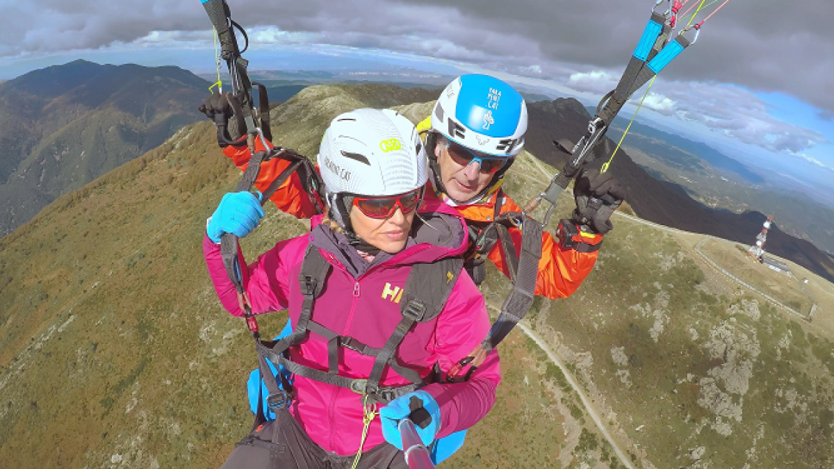 L’exmodel i presentadora Judit Mascó, en una ruta des de l’aire.