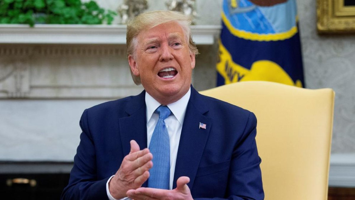 Donald Trump, ayer en el despacho oval de la Casa Blanca.