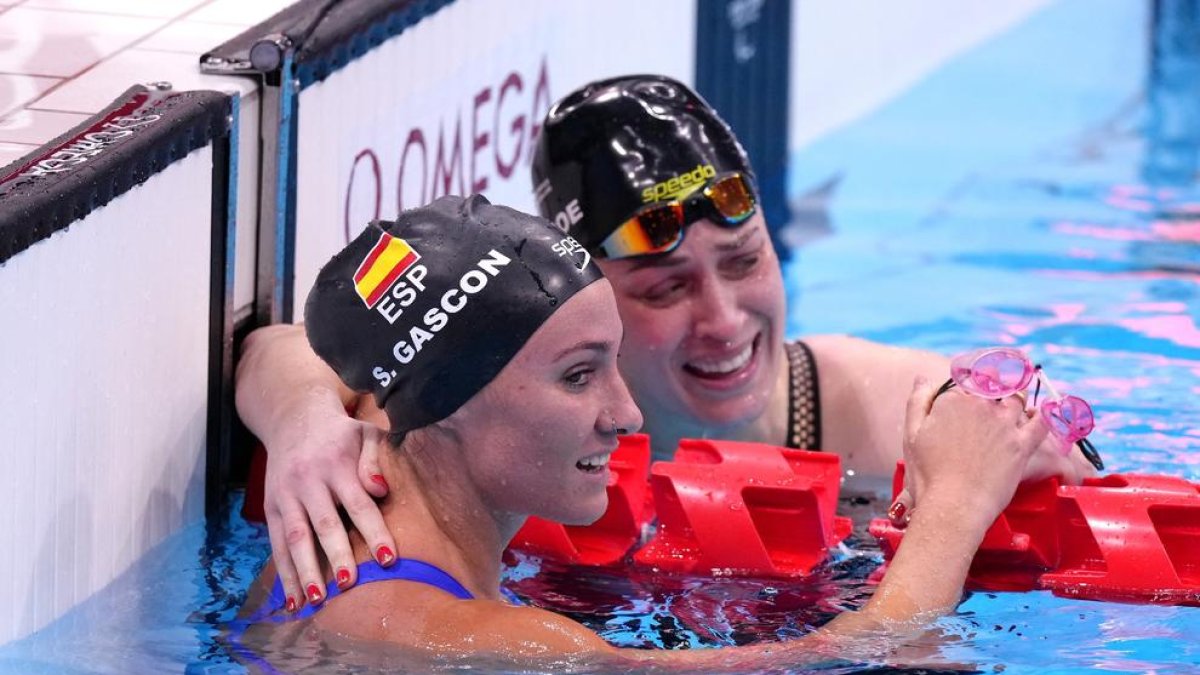 La catalana Sarai Gascón després d’acabar la prova.