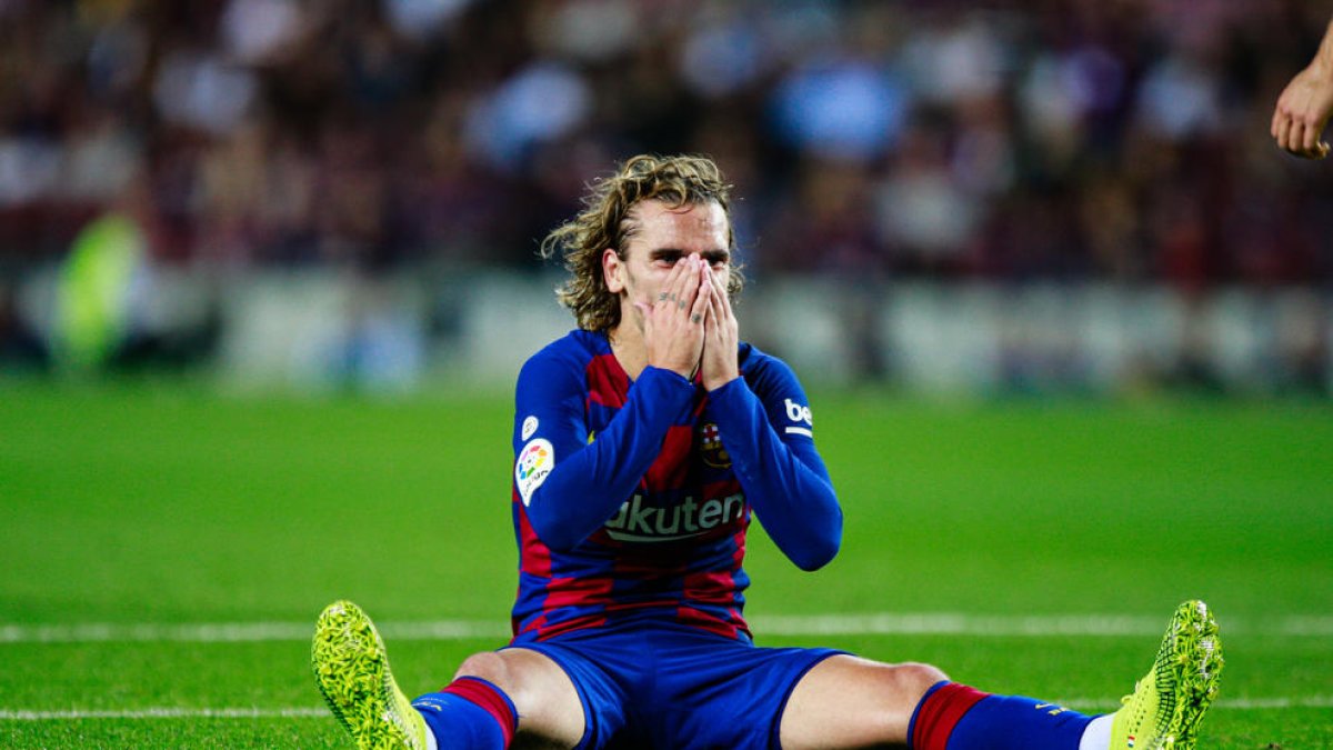 Antoine Griezmann durante el partido del martes en el Camp Nou.