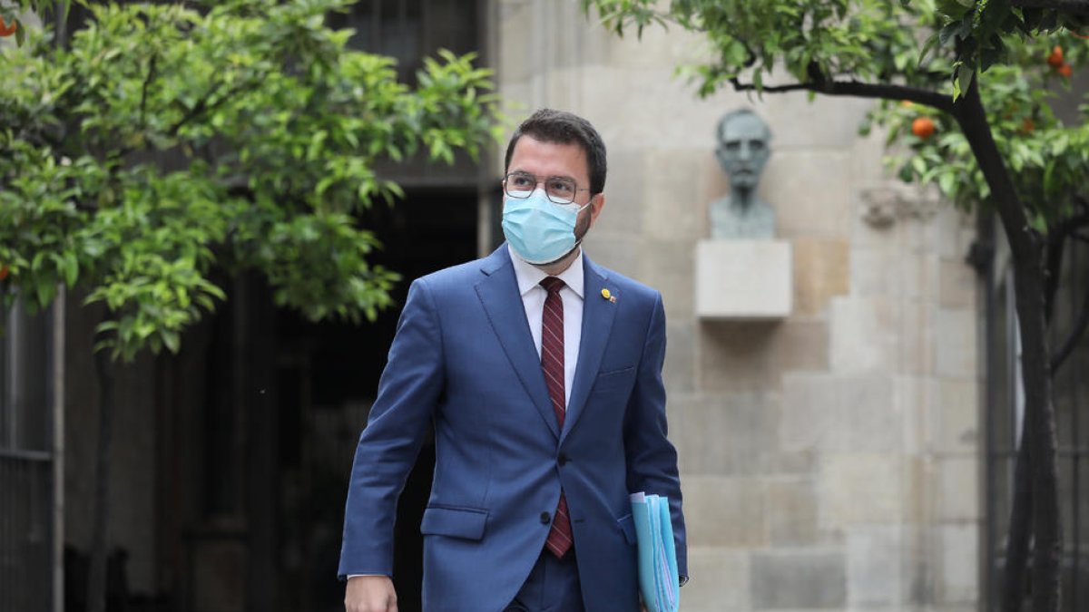 El vicepresidente en funciones y candidato de ERC a la Generalitat, Pere Aragonès.