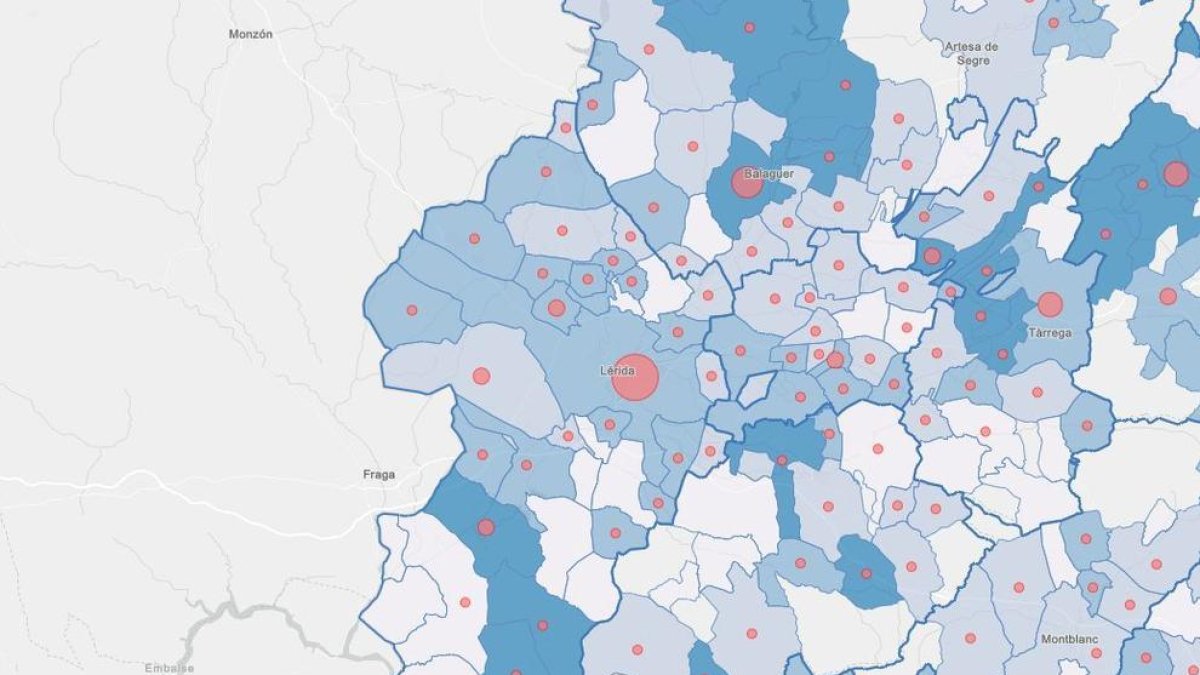 Salut presenta un mapa interactiu de mortalitat per Covid-19 per comarques